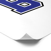 Alfabet B in blauwe kleur Poster (Hoek)