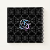 Alfabet B Monogram Handschrift Notitieboek (Achterkant)