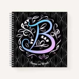 Alfabet B Monogram Handschrift Notitieboek