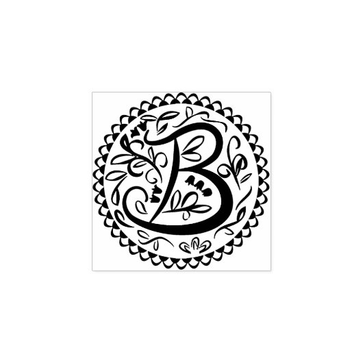 Alfabet B Rubberstempel (Afrduk)