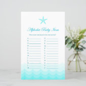 Alfabet Baby - Baby shower game (Staand voorkant)