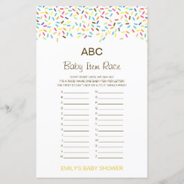 Alfabet Baby Baby shower Game PRINED
