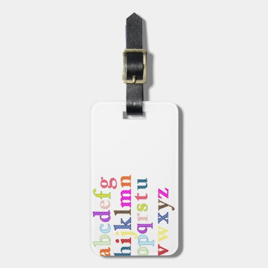 Alfabet Bagagelabel (Voorkant verticaal)