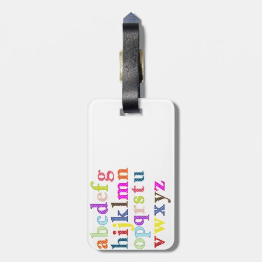 Alfabet Bagagelabel (Achterkant verticaal)