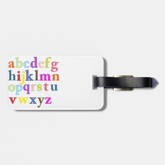 Alfabet Bagagelabel (Achterkant horizontaal)