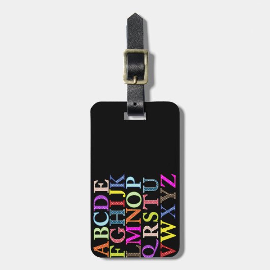 Alfabet Bagagelabel (Voorkant verticaal)