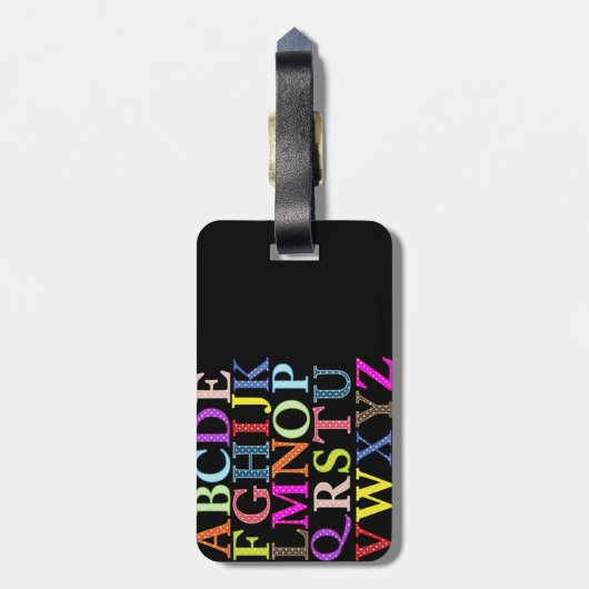 Alfabet Bagagelabel (Achterkant verticaal)