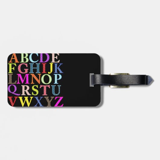 Alfabet Bagagelabel (Achterkant horizontaal)