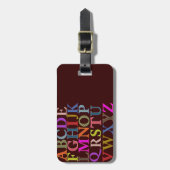 Alfabet Bagagelabel (Voorkant verticaal)