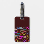 Alfabet Bagagelabel (Achterkant verticaal)