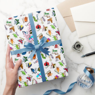 Alfabet Beestjes Cadeaupapier