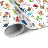 Alfabet Beestjes Cadeaupapier (Rol Hoek)