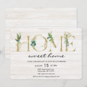 Alfabet Blad Housewarming Uitnodiging (Voorkant / Achterkant)