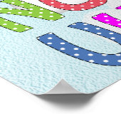 Alfabet blauwe poster (Hoek)