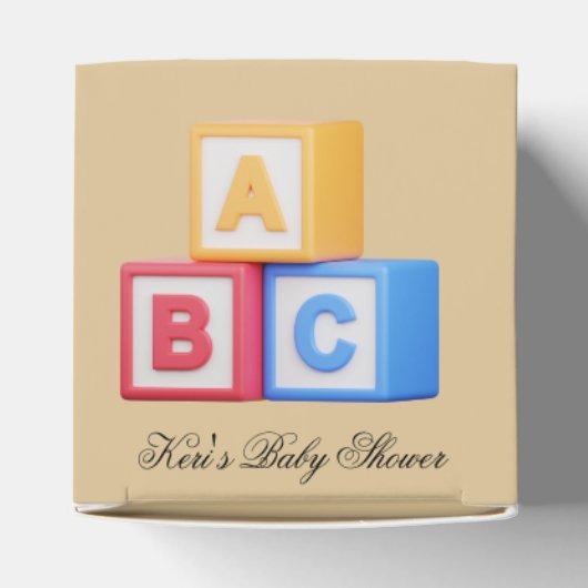 Alfabet Blokken A-B-C Favor Dozen Bedankdoosjes (Bovenkant)