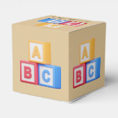 Alfabet Blokken A-B-C Favor Dozen Bedankdoosjes (Achterkant)