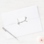 Alfabet Botletter B Hart Sticker (Envelop)