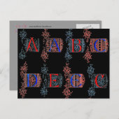 Alfabet Briefkaart (Voorkant / Achterkant)