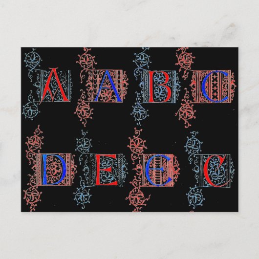 Alfabet Briefkaart (Voorkant)