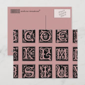 Alfabet Briefkaart (Voorkant / Achterkant)