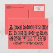 Alfabet Briefkaart (Voorkant / Achterkant)