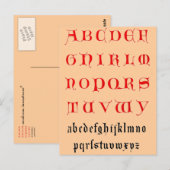 Alfabet Briefkaart (Voorkant / Achterkant)