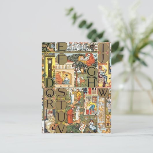  alfabet briefkaart (Staand voorkant)