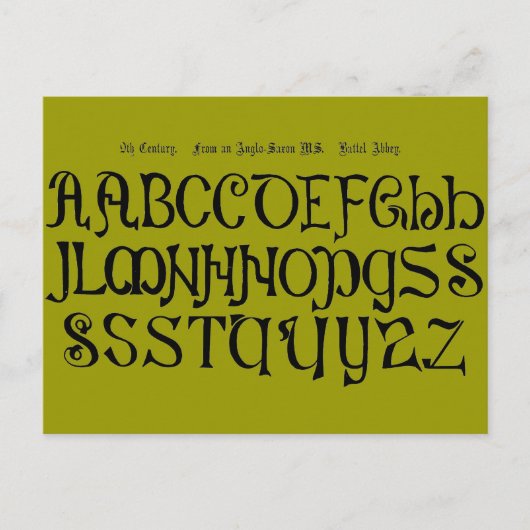 Alfabet Briefkaart (Voorkant)