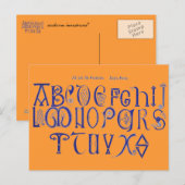 Alfabet Briefkaart (Voorkant / Achterkant)