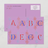 Alfabet briefkaart (Voorkant / Achterkant)