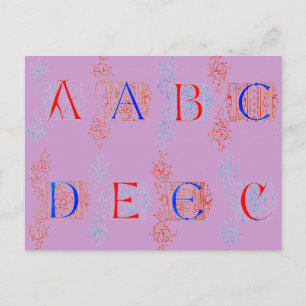 Alfabet briefkaart