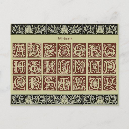 Alfabet Briefkaart (Voorkant)