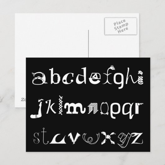 Alfabet Briefkaart (Voorkant / Achterkant)