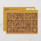 Alfabet Briefkaart (Voorkant / Achterkant)