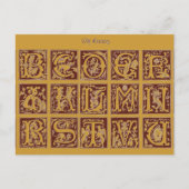 Alfabet Briefkaart (Voorkant)