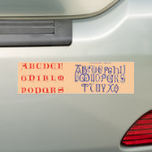 Alfabet Bumpersticker (Op auto)