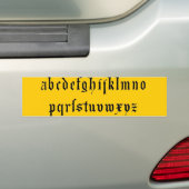 Alfabet Bumpersticker (Op auto)