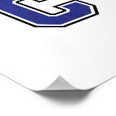 Alfabet C in blauwe kleur Poster (Hoek)