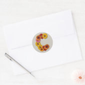 Alfabet C in bloemen Ronde Sticker (Envelop)