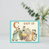 Alfabet C is bestemd voor snij-it-kaarten Briefkaart (Staand voorkant)