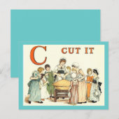 Alfabet C is bestemd voor snij-it-kaarten Briefkaart (Voorkant / Achterkant)