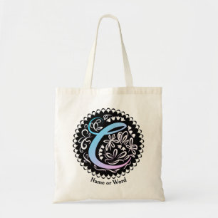 Alfabet C Monogram Handschrift Tote Bag