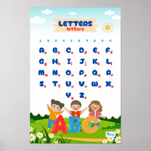 Alfabet & Cijfers Educatief Poster