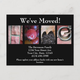 Alfabet Collage, HOME Letter Woord Kunst Bewegen Aankondigingskaart