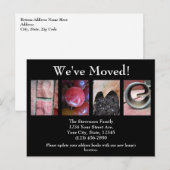 Alfabet Collage, HOME Letter Woord Kunst Bewegen Aankondigingskaart (Voorkant / Achterkant)