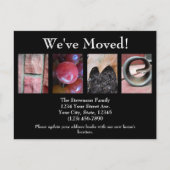 Alfabet Collage, HOME Letter Woord Kunst Bewegen Aankondigingskaart (Voorkant)