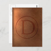 alfabet cuir lettre D Briefkaart (Voorkant / Achterkant)