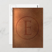 alfabet cuir lettre E Briefkaart (Voorkant / Achterkant)