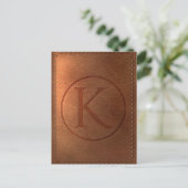 alfabet cuir lettre K Briefkaart (Staand voorkant)