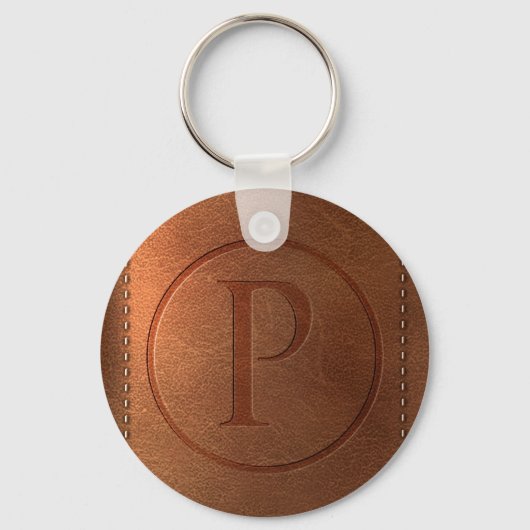 alfabet cuir lettre P Sleutelhanger (Voorkant)